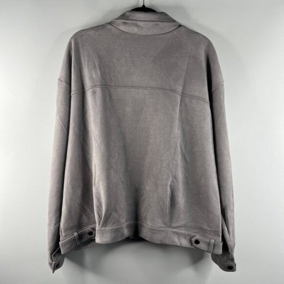 Fashion Nova Women's Nothing's Impossible Faux Suede Moto Jacket Size 1X Grey - Picture 5 of 11